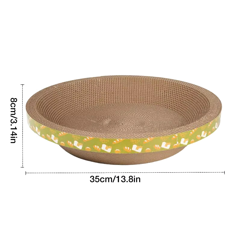 Cardboard Cat Scratcher Durable Bowl-Shaped High-Density Cat Scratch Pad for Indoor Cats Indoor Cat Furniture Scratch Post