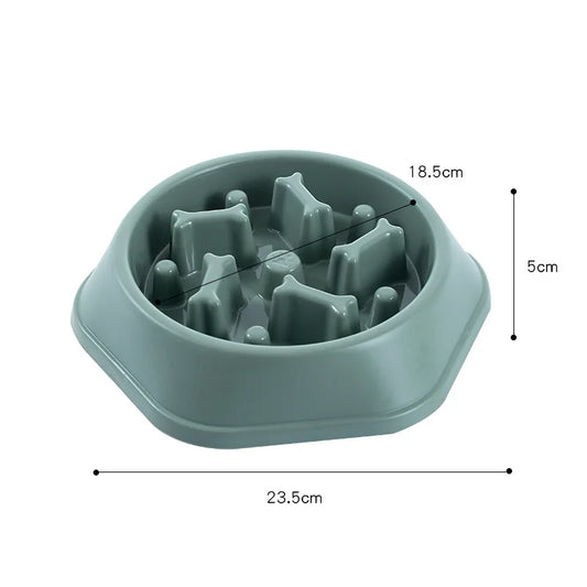 Pet Dog Bowl Dog Slow Feeder Bowl Puppy Cat Slow Eating Dish Bowl Anti-Gulping Food Plate Feeding Dog Cat Food Bowl Pet Supplies