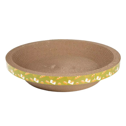 Cardboard Cat Scratcher Durable Bowl-Shaped High-Density Cat Scratch Pad for Indoor Cats Indoor Cat Furniture Scratch Post