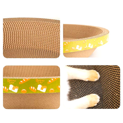 Cardboard Cat Scratcher Durable Bowl-Shaped High-Density Cat Scratch Pad for Indoor Cats Indoor Cat Furniture Scratch Post