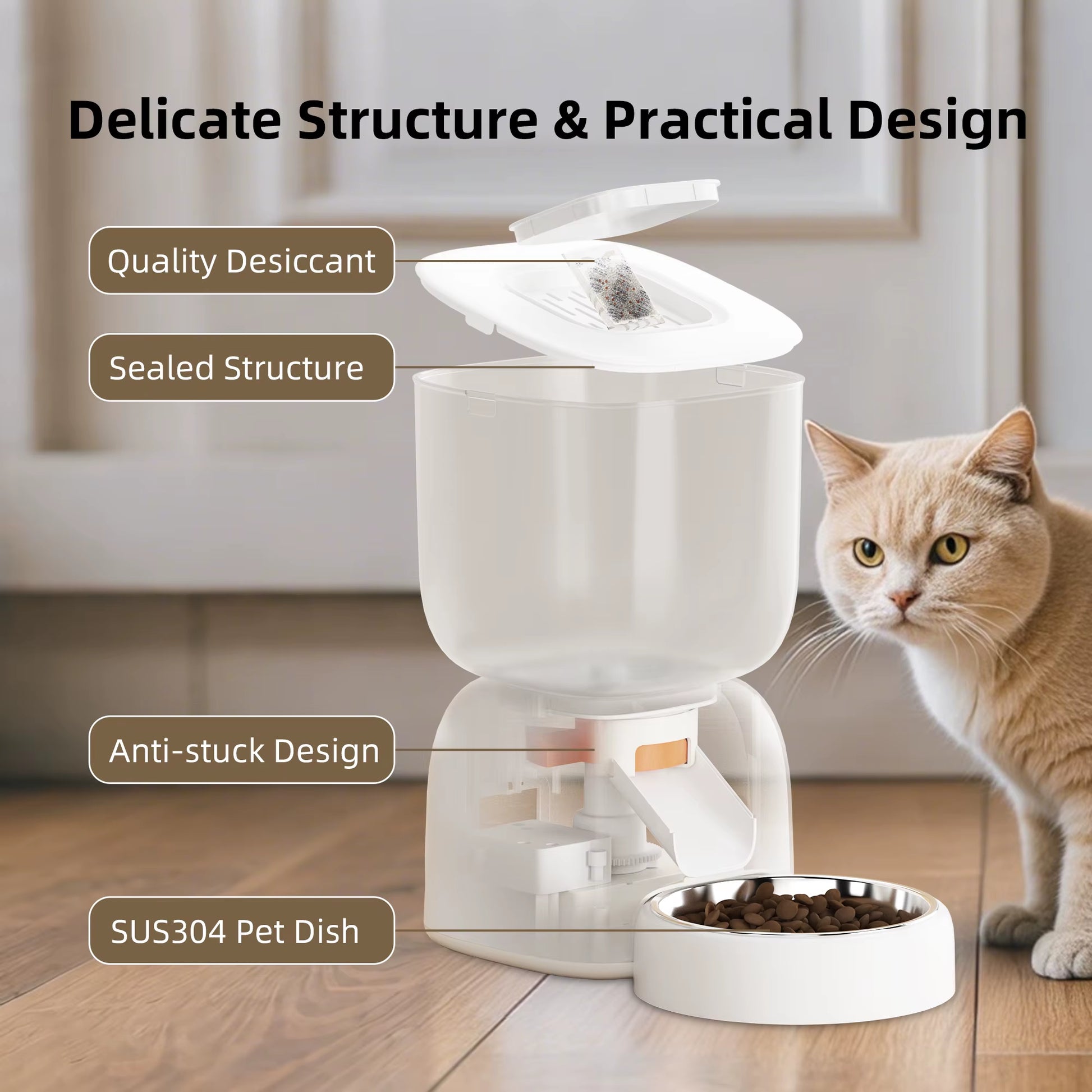 3L Automatic Cat Feeder Pet Smart Wifi Cat Food Kibble Dispenser Remote Control Auto Feeder for Cat Dog Food Accessories